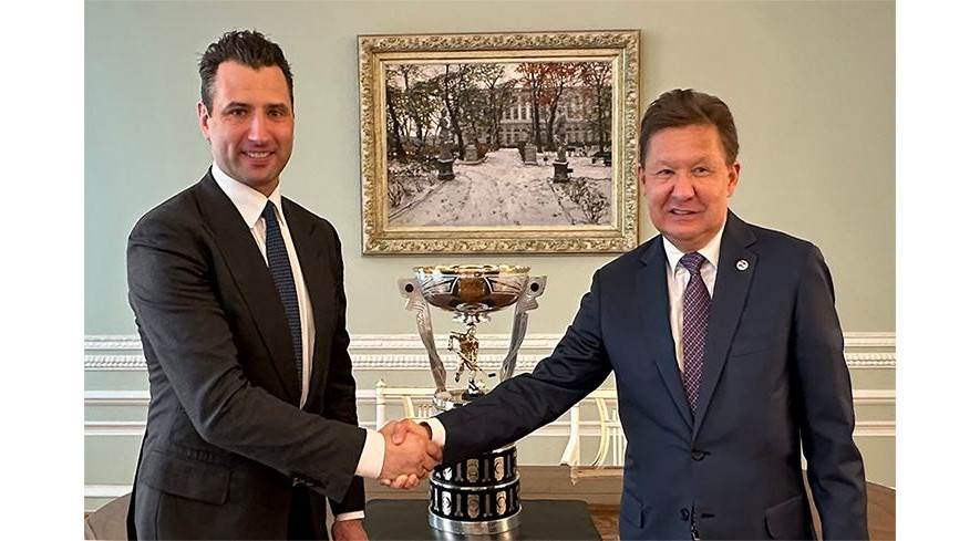 Cостоялась рабочая встреча Алексея Миллера и главного тренера Хоккейного клуба СКА Романа Ротенберга.